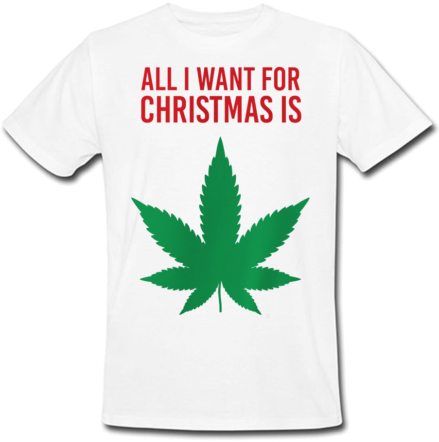 

Футболка Fat Cat All I Want For Christmas Is Weed (белая) XXL 42393