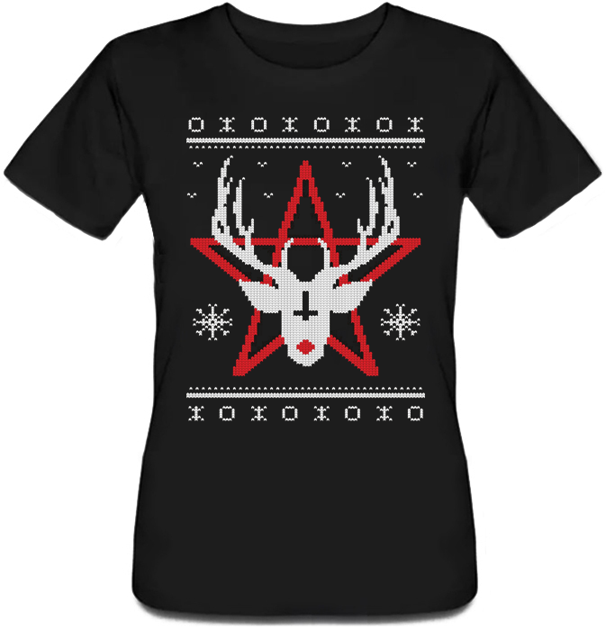 

Женская футболка Fat Cat Satan's Reindeer (чёрная)  43359, Женская футболка Fat Cat Satan's Reindeer (чёрная) XS 43359