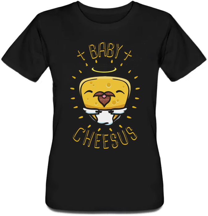 

Женская футболка Fat Cat Baby Cheesus (чёрная)  42682, Женская футболка Fat Cat Baby Cheesus (чёрная) M 42682
