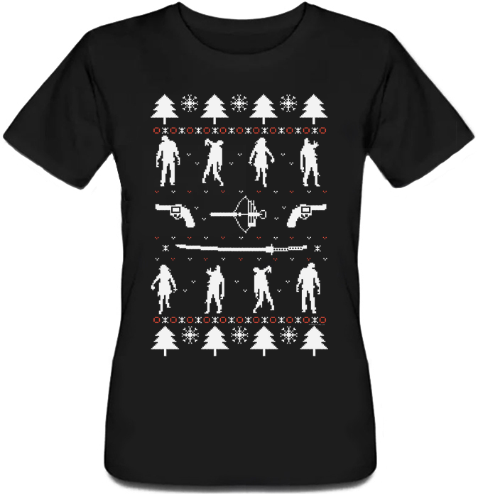 

Женская футболка Fat Cat Zombie Christmas (чёрная) XXL 42696