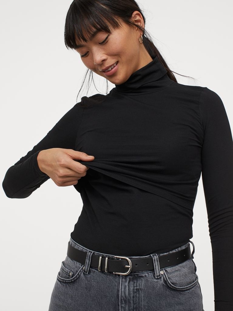 

Водолазка для кормящих мам H&M 919420b14 L Черная