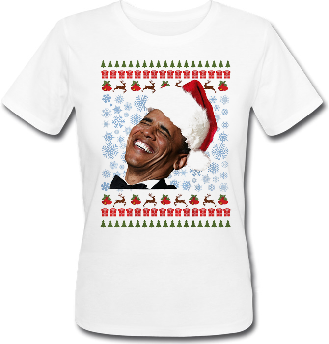 

Женская футболка Fat Cat Obama Christmas (белая)  42099, Женская футболка Fat Cat Obama Christmas (белая) XS 42099