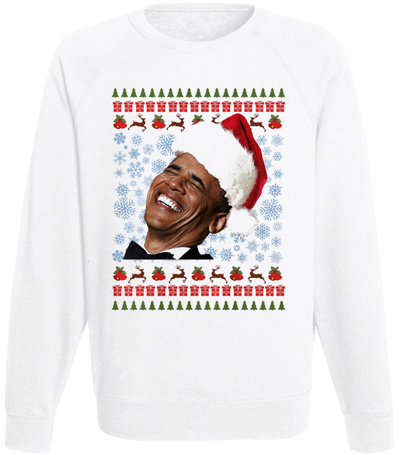 

Мужской свитшот Fat Cat Obama Christmas (белый) XXL 41098