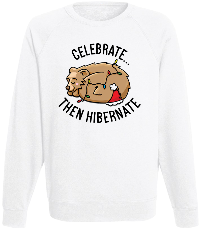

Мужской свитшот Fat Cat Celebrate... Then Hibernate (белый) XXL 40271