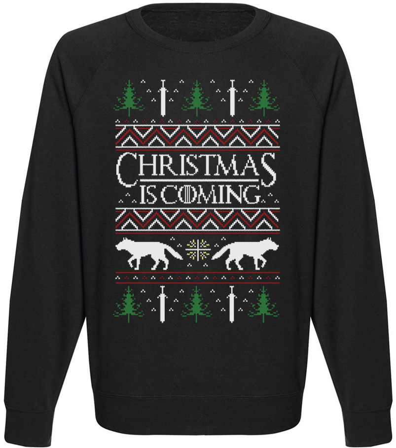 

Мужской свитшот Fat Cat Game Of Thrones - Christmas Is Coming (чёрный) XXL 39852