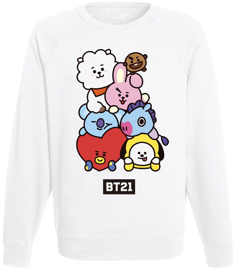

Мужской свитшот Fat Cat BTS Bangtan Boys "BT21" (белый) XXL 37737