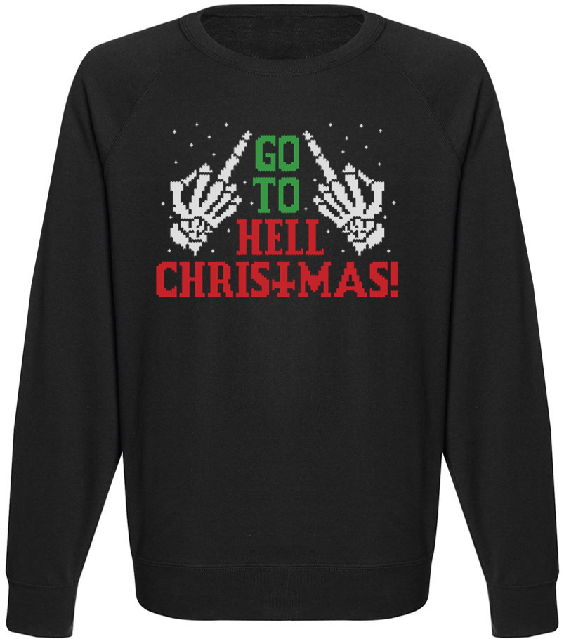 

Мужской свитшот Fat Cat Go To Hell Christmas! (чёрный) XXL 39876