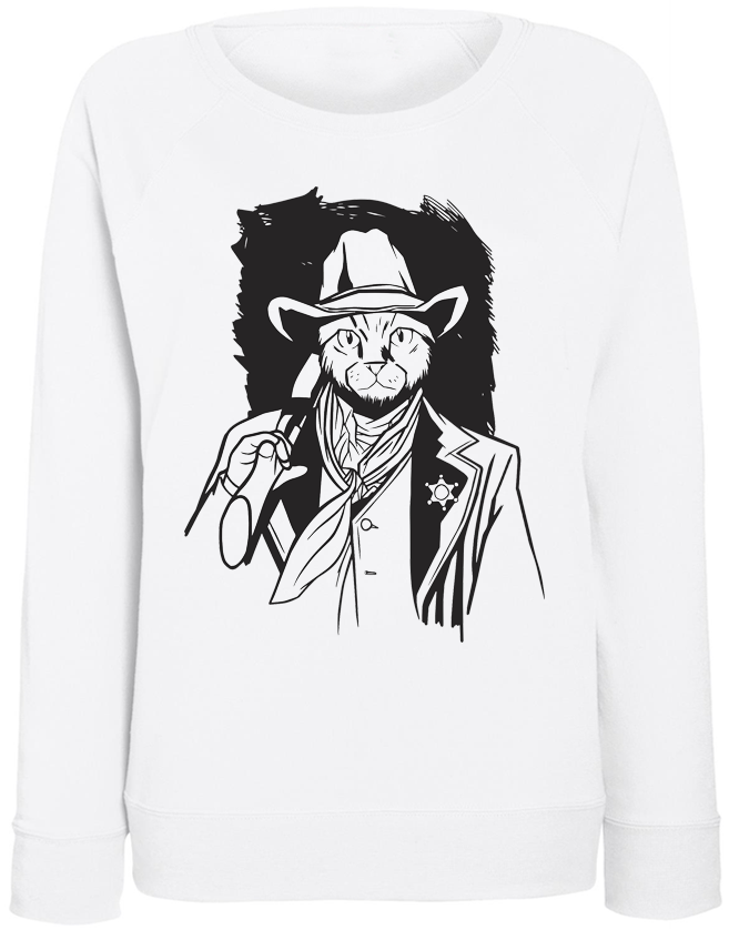 

Женский свитшот Fat Cat Cat Sheriff (белый)  40506, Женский свитшот Fat Cat Cat Sheriff (белый) M 40506