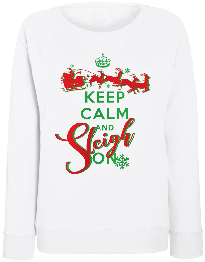 

Женский свитшот Fat Cat Keep Calm And Sleigh On (белый)  40919, Женский свитшот Fat Cat Keep Calm And Sleigh On (белый) XL 40919