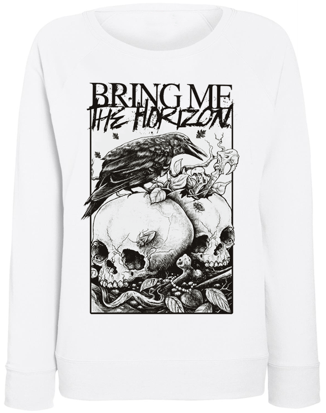 

Женский свитшот Fat Cat Bring Me The Horizon "Skulls and Raven" (белый) XXL 37849