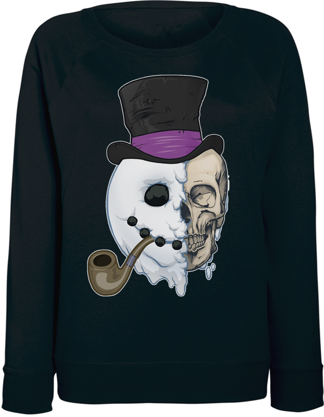 

Женский свитшот Fat Cat Snowman Skull (чёрный)  44103, Женский свитшот Fat Cat Snowman Skull (чёрный) M 44103