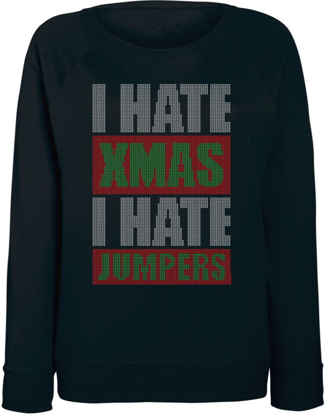 

Женский свитшот Fat Cat I Hate XMAS I Hate Jumpers (чёрный)  44117, Женский свитшот Fat Cat I Hate XMAS I Hate Jumpers (чёрный) XL 44117
