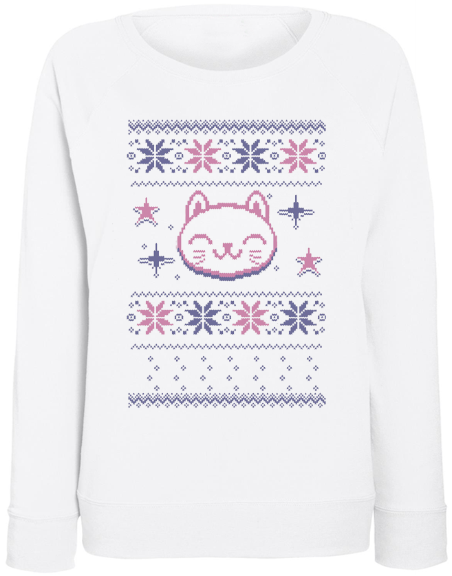 

Женский свитшот Fat Cat Merry Catmas (белый)  39614, Женский свитшот Fat Cat Merry Catmas (белый) S 39614