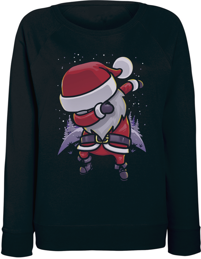 

Женский свитшот Fat Cat Dabbing Santa (чёрный)  44726, Женский свитшот Fat Cat Dabbing Santa (чёрный) S 44726