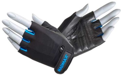 

Перчатки MadMax для тяжелой атлетики RainbowMFG 251 S, Black/Blue (8591325005235)