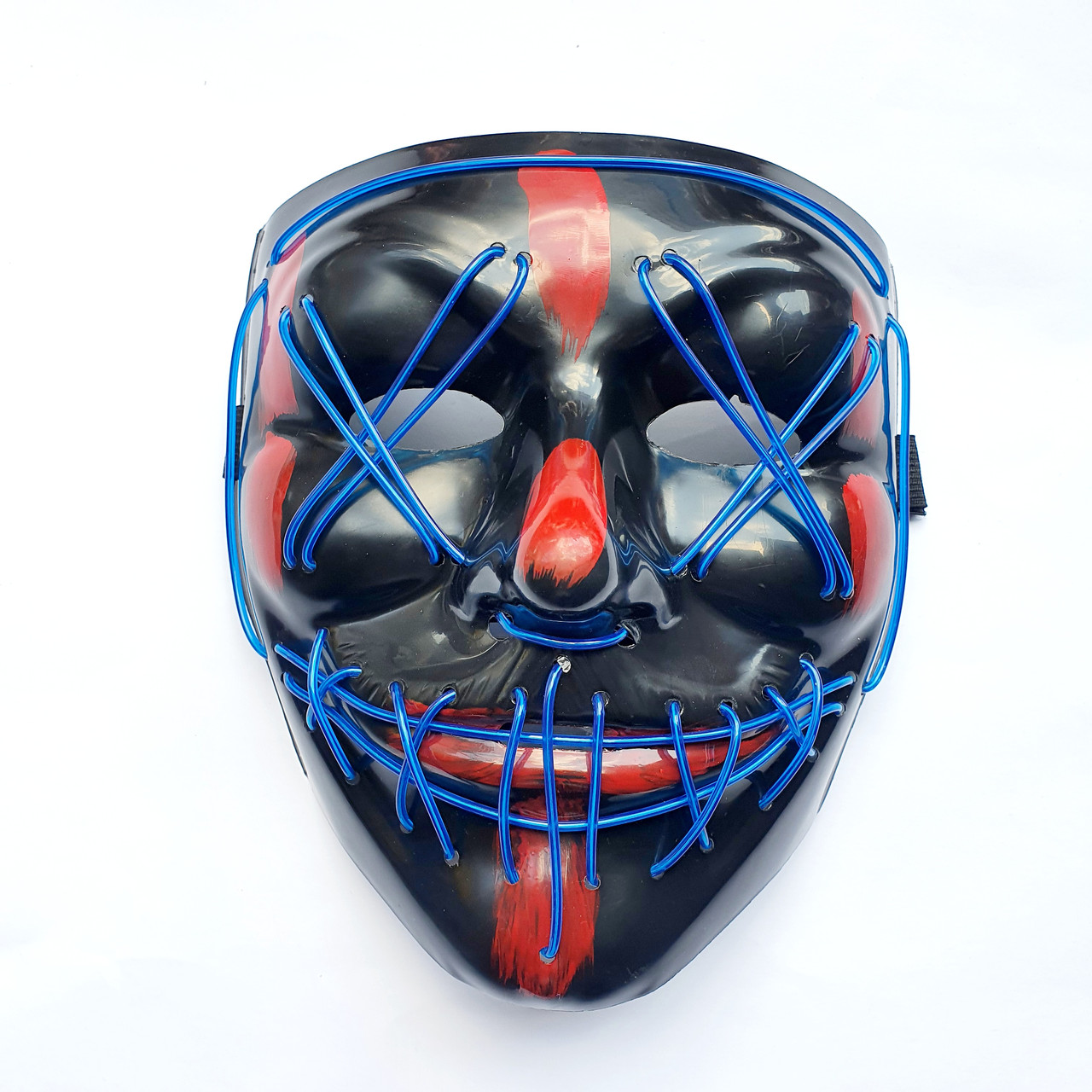 

Неоновая маска Purge Mask Судная ночь, светящаяся синяя