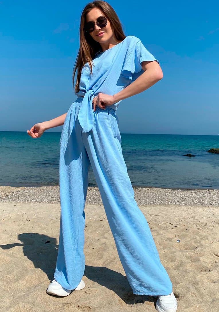 

Fashions • Костюм летний Мадлен Fashions - голубой (7610-фг, Fashions • Костюм летний Мадлен Fashions 46-48 голубой (7610-фг)