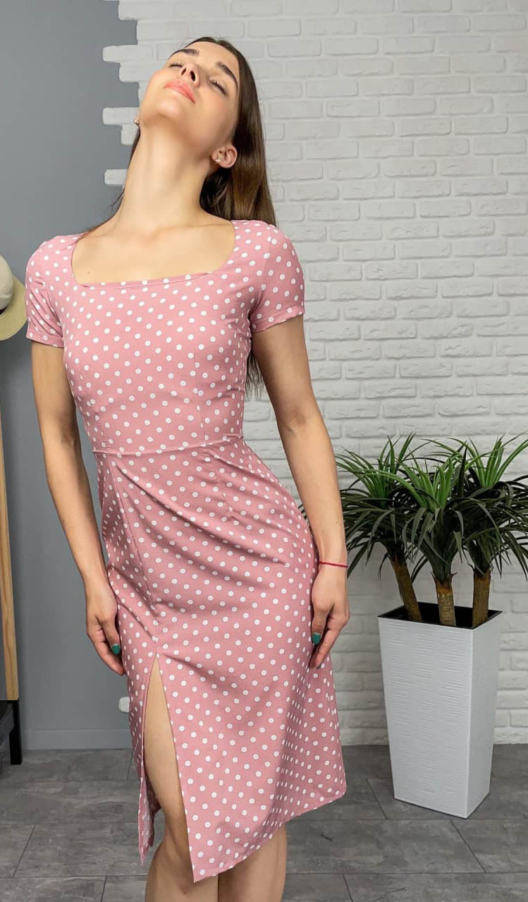 

Fashions • Платье с разрезом Аурика Fashions  пудра (9670-фг, Fashions • Платье с разрезом Аурика Fashions 44 пудра (9670-фг)
