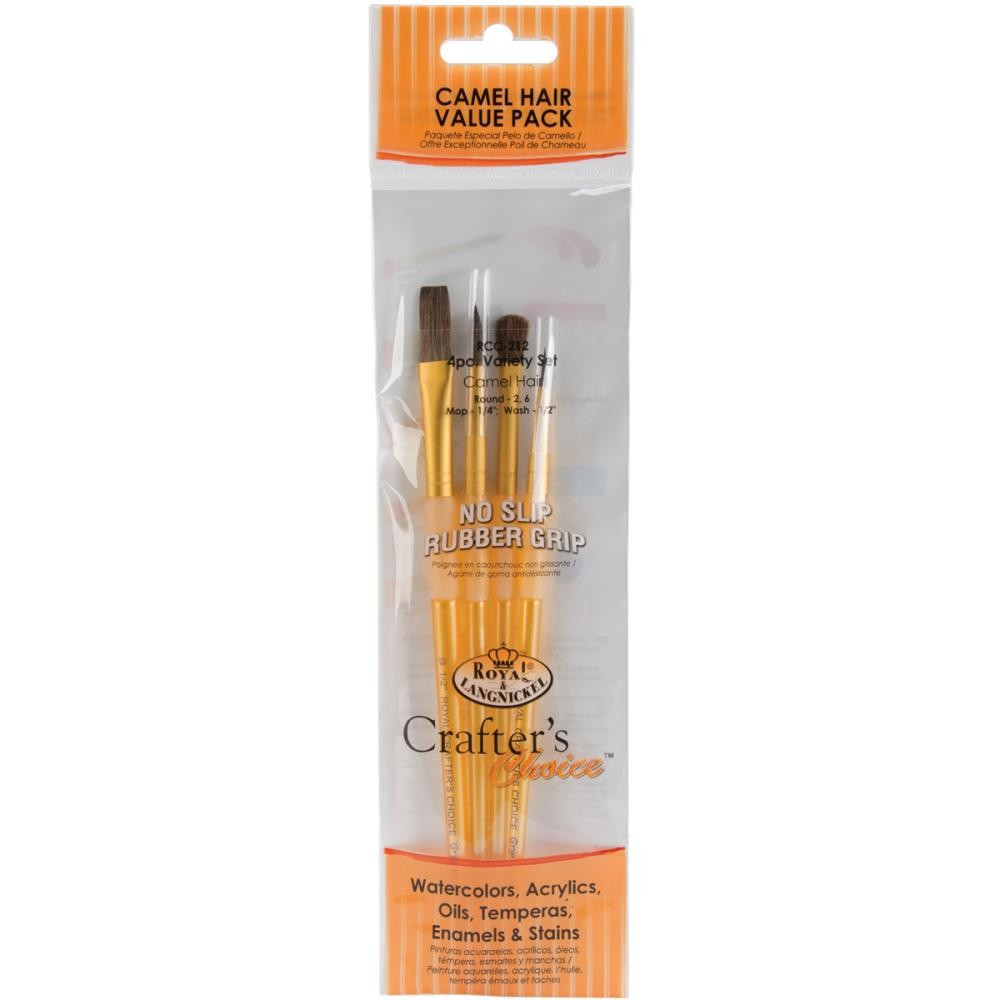 

Набор натуральных кистей Crafter's Choice Camel Brush Set 4шт