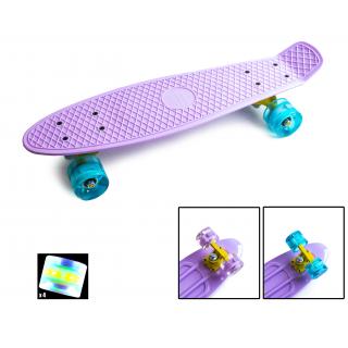 

Пенни Борд Penny Board Лиловый цвет Светящиеся колеса