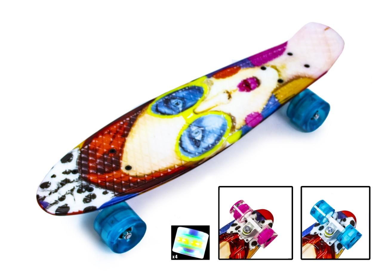 

Пенни Борд Penny Board "Cool Girl" Светящиеся колеса