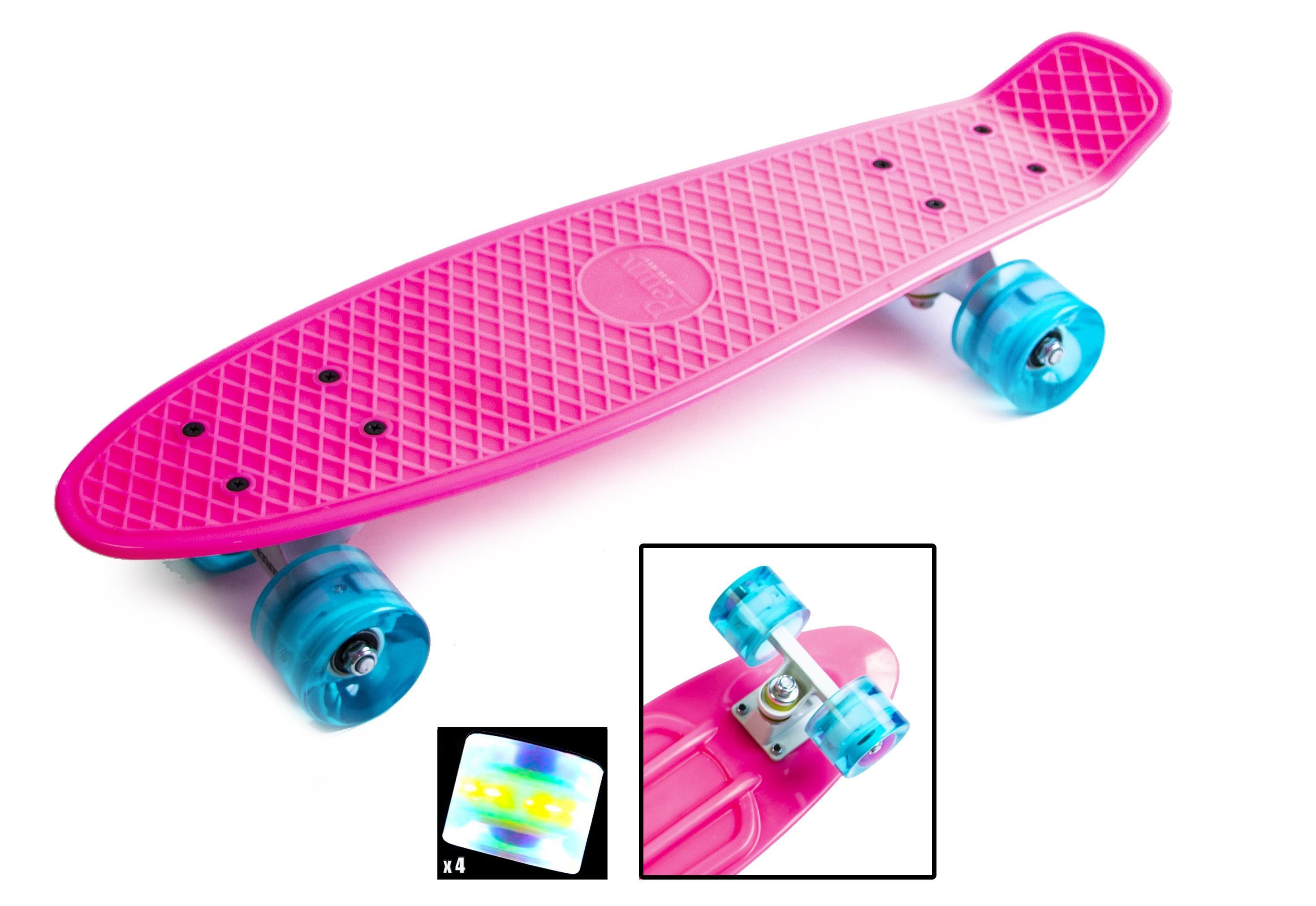 

Пенни Борд Penny Board Розовый цвет Светящиеся колеса
