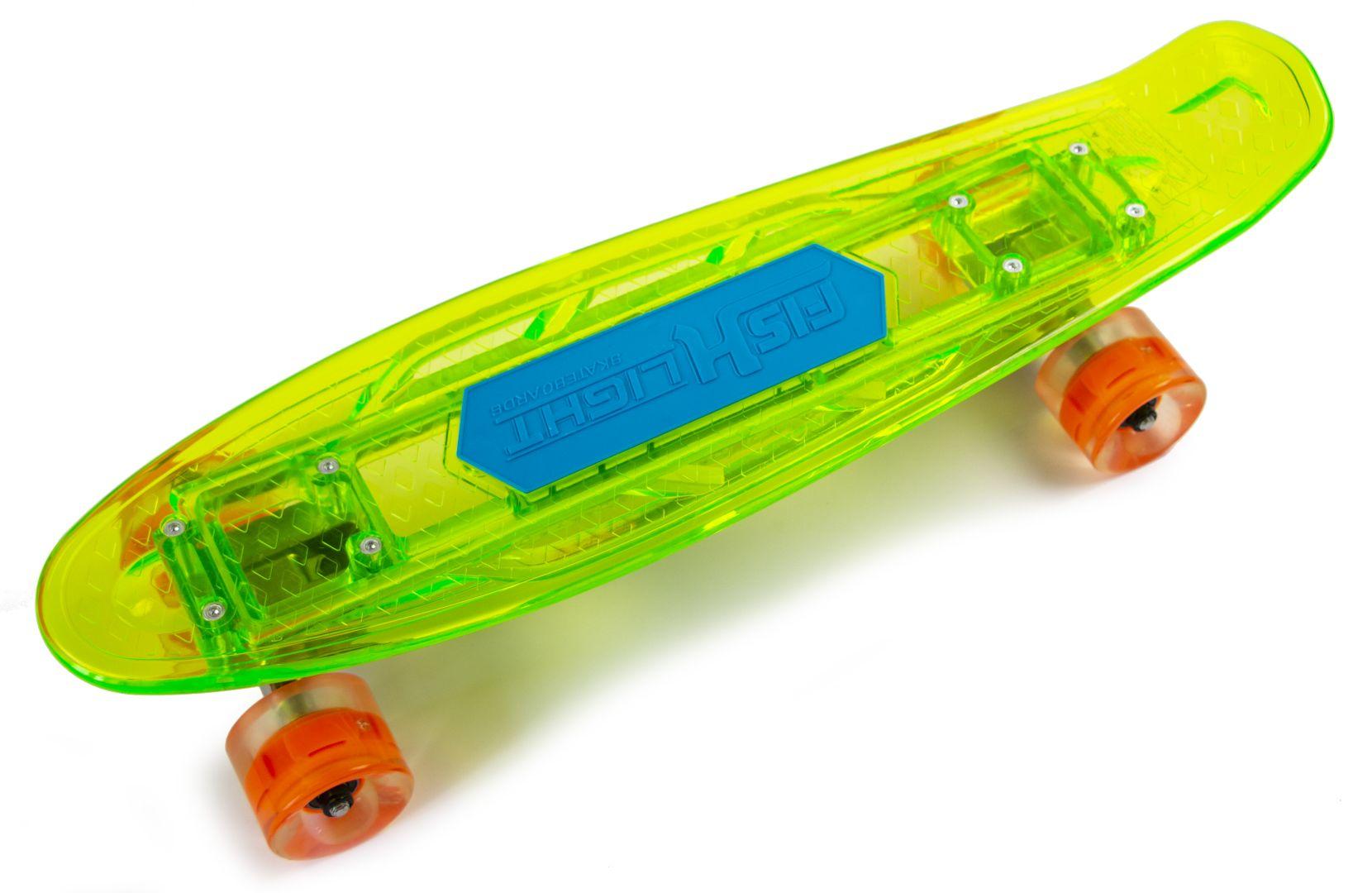 

Пенни Борд "Fish Skateboard Original" Музыкальная и светящаяся "Green" Светящиеся колеса
