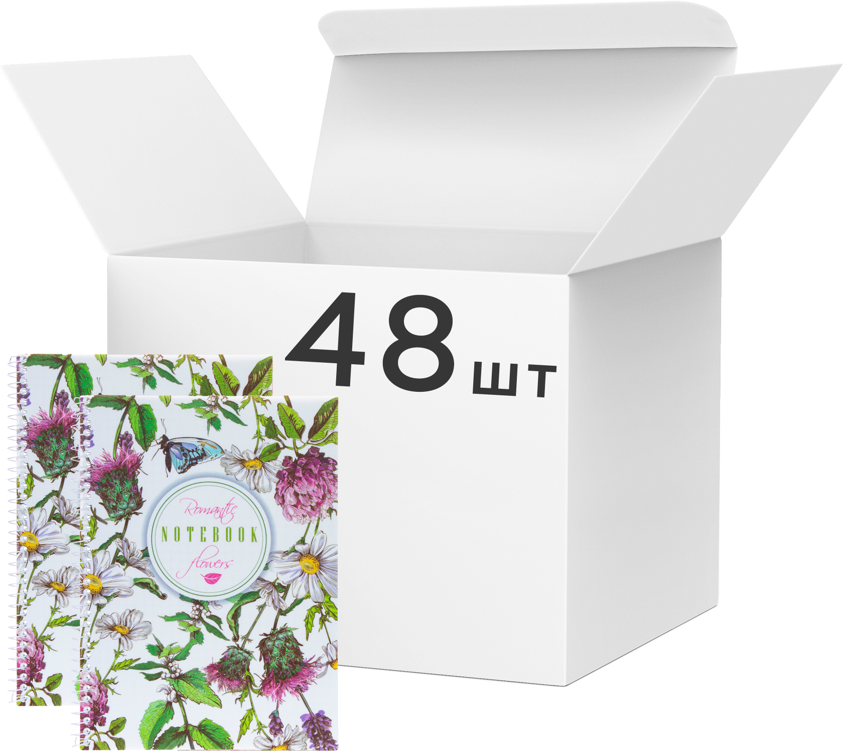 

Набор блокнотов Economix Spring Mood: Pink Flowers А5 в клетку 80 листов 48 шт (E21952-04)