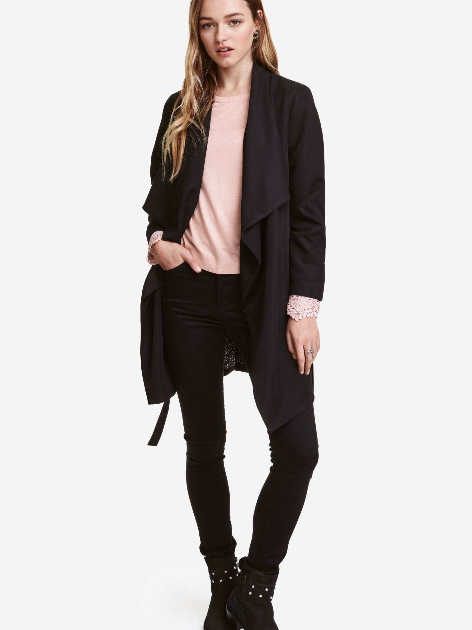 

Плащ H&M 320686a99  Черный, Плащ H&M 320686a99 34 Черный