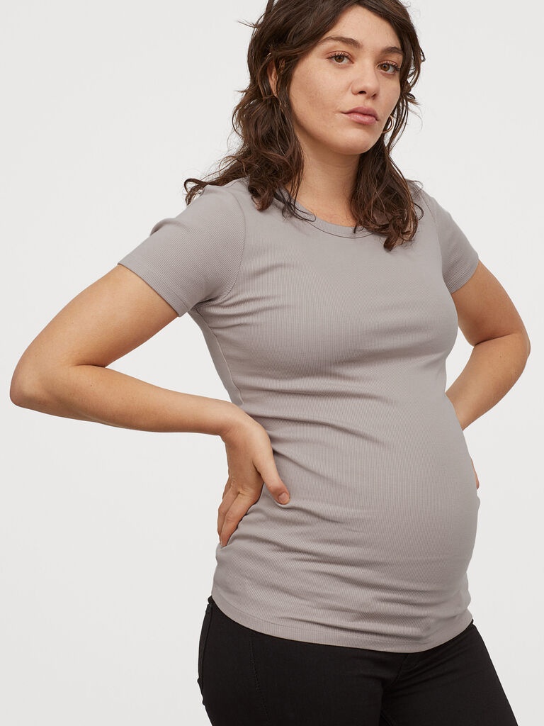 

Футболка для беременных H&M 851936b16 XXL Темно-бежевая
