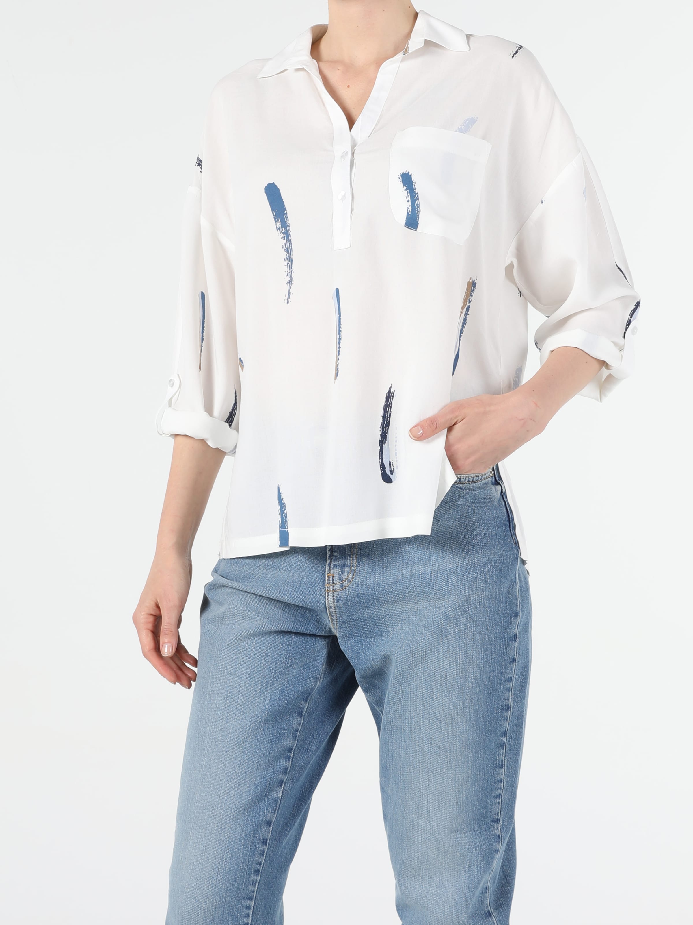 

Блузка Colin's CL1054139OFW  Off White, Блузка Colin's CL1054139OFW M Off White