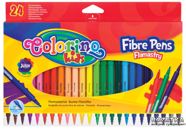 

Фломастеры Colorino Fibre Pens 24 цвета 24 шт (14625PTR/1)