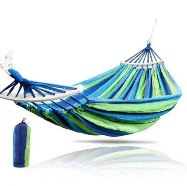 

Гамак тканевый с планкой подвесной 80х200 см Hammock Синий (M-14941)