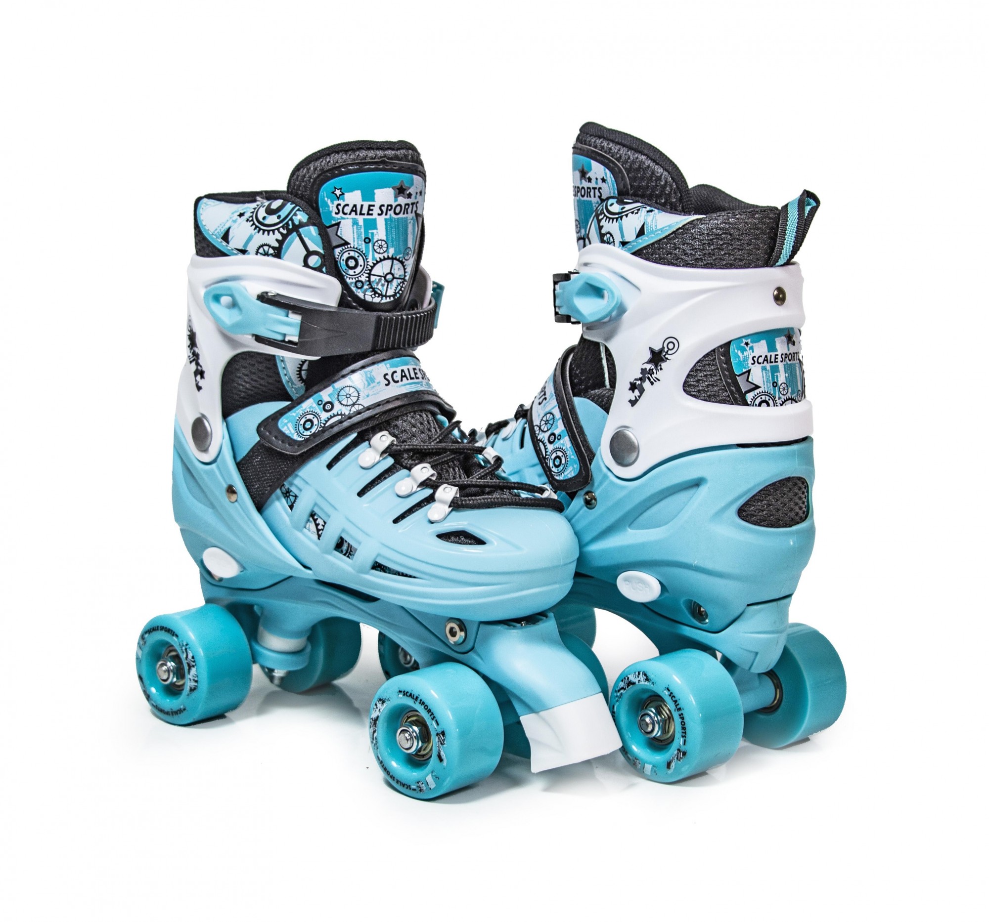

Детские ролики квады Scale Sports размер 34-37 бирюзовый цвет
