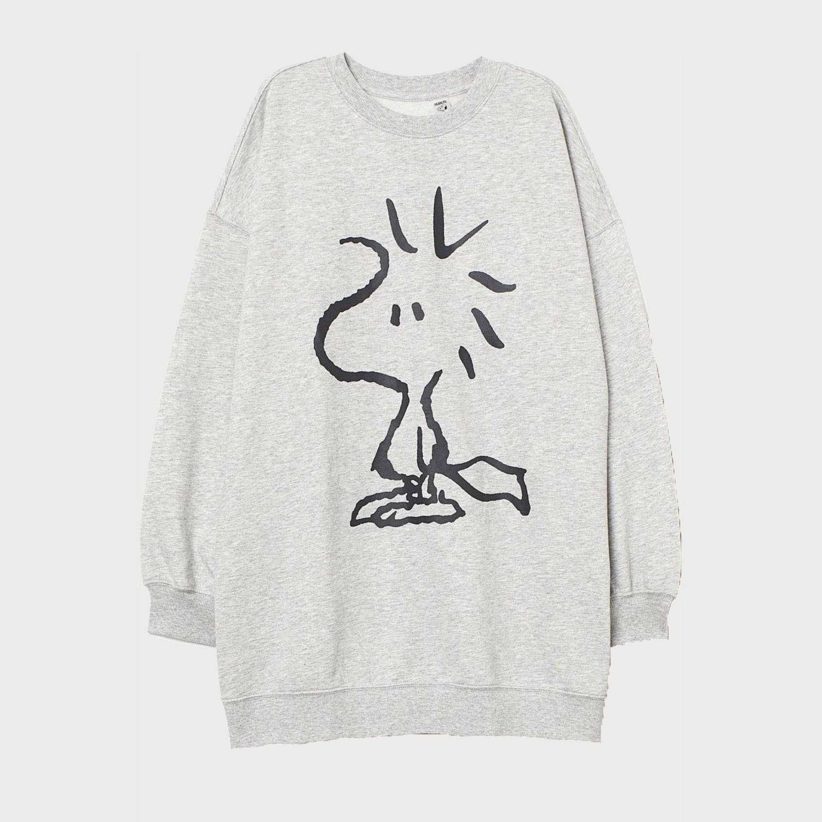 

Свитшот пижамный H&M 1807-9206512 M Серый/Принт