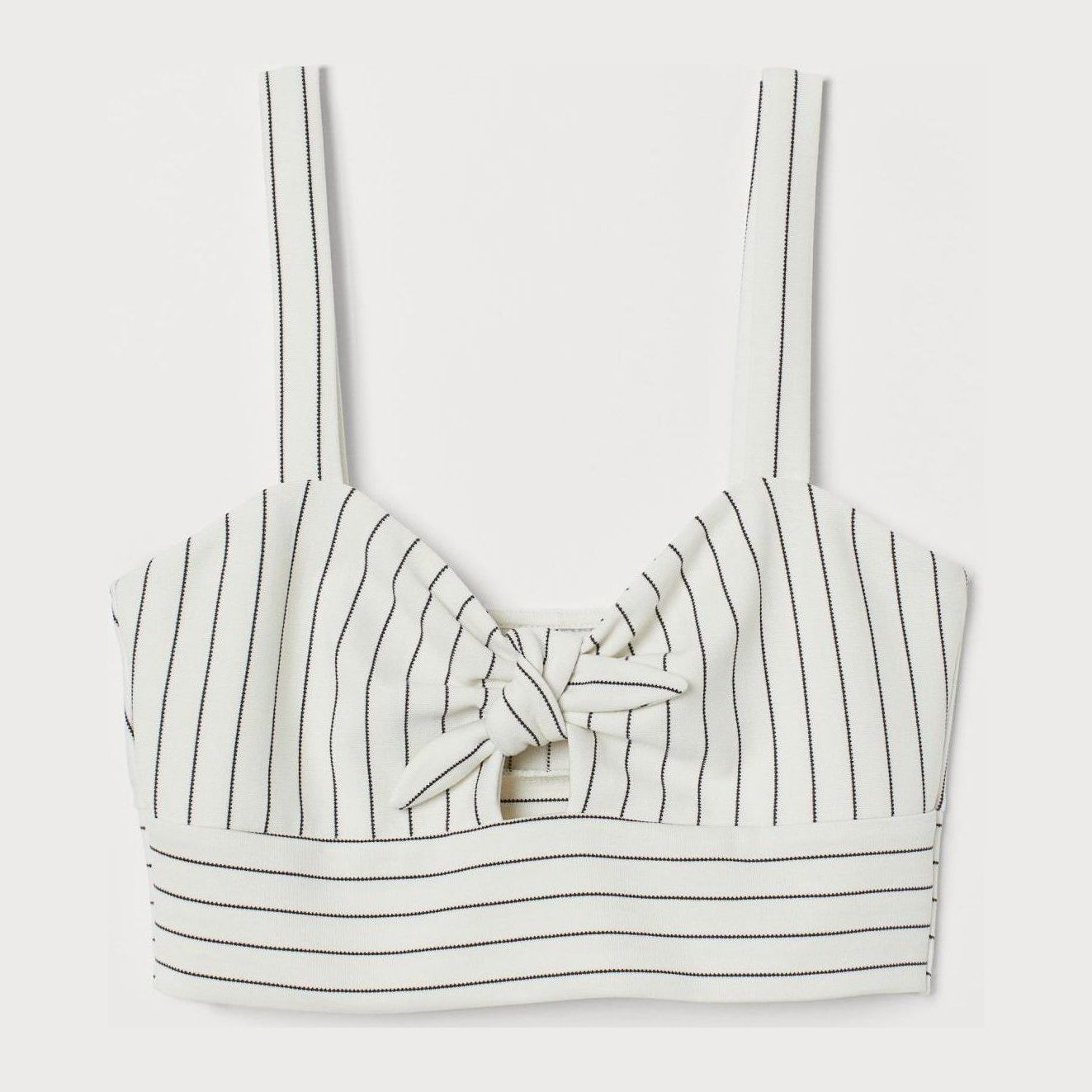 

Топ H&M 807-7547690  Белый/Полоска, Топ H&M 807-7547690 L Белый/Полоска