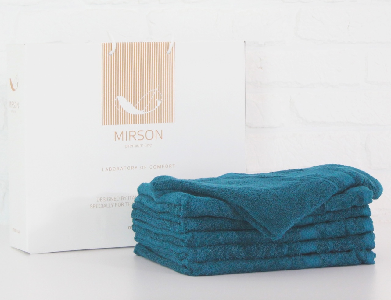 

Набор банных полотенец MirSon №5074 Elite SoftNess Darkemerald 70х140 6 шт