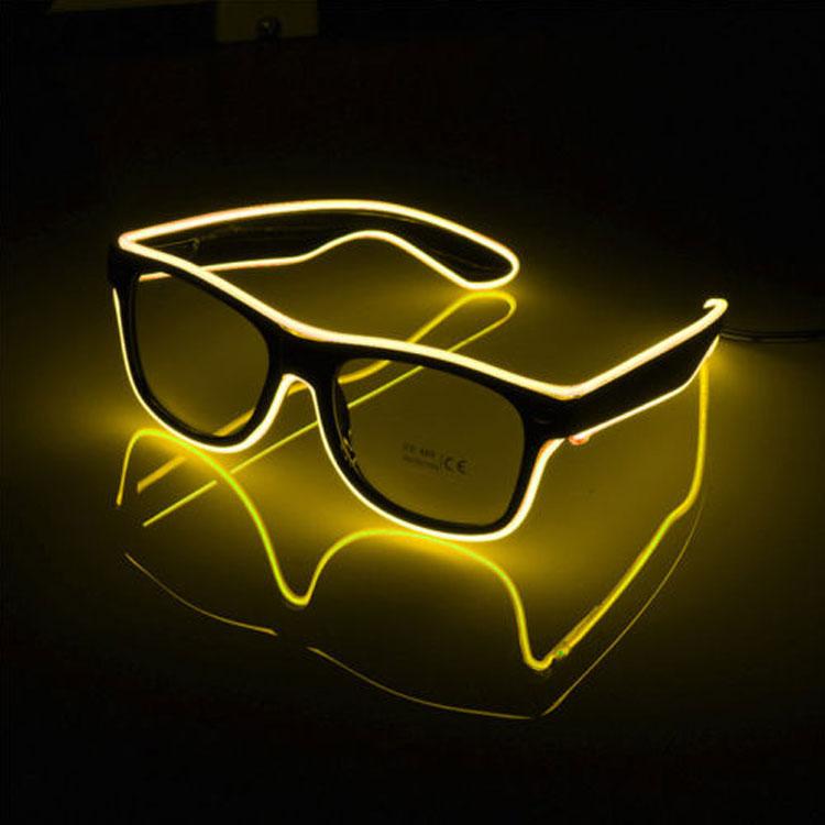 

Очки светодиодные прозрачные El Neon ray yellow неоновые