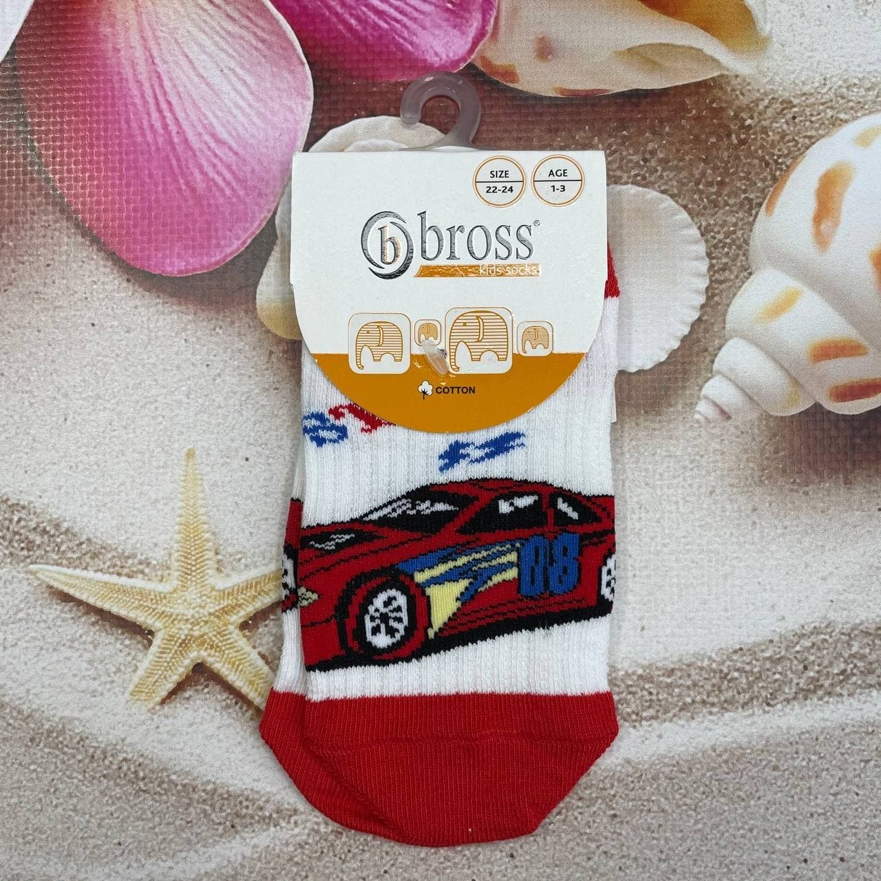 

Носки детские Bross 10-14р Бело-красные