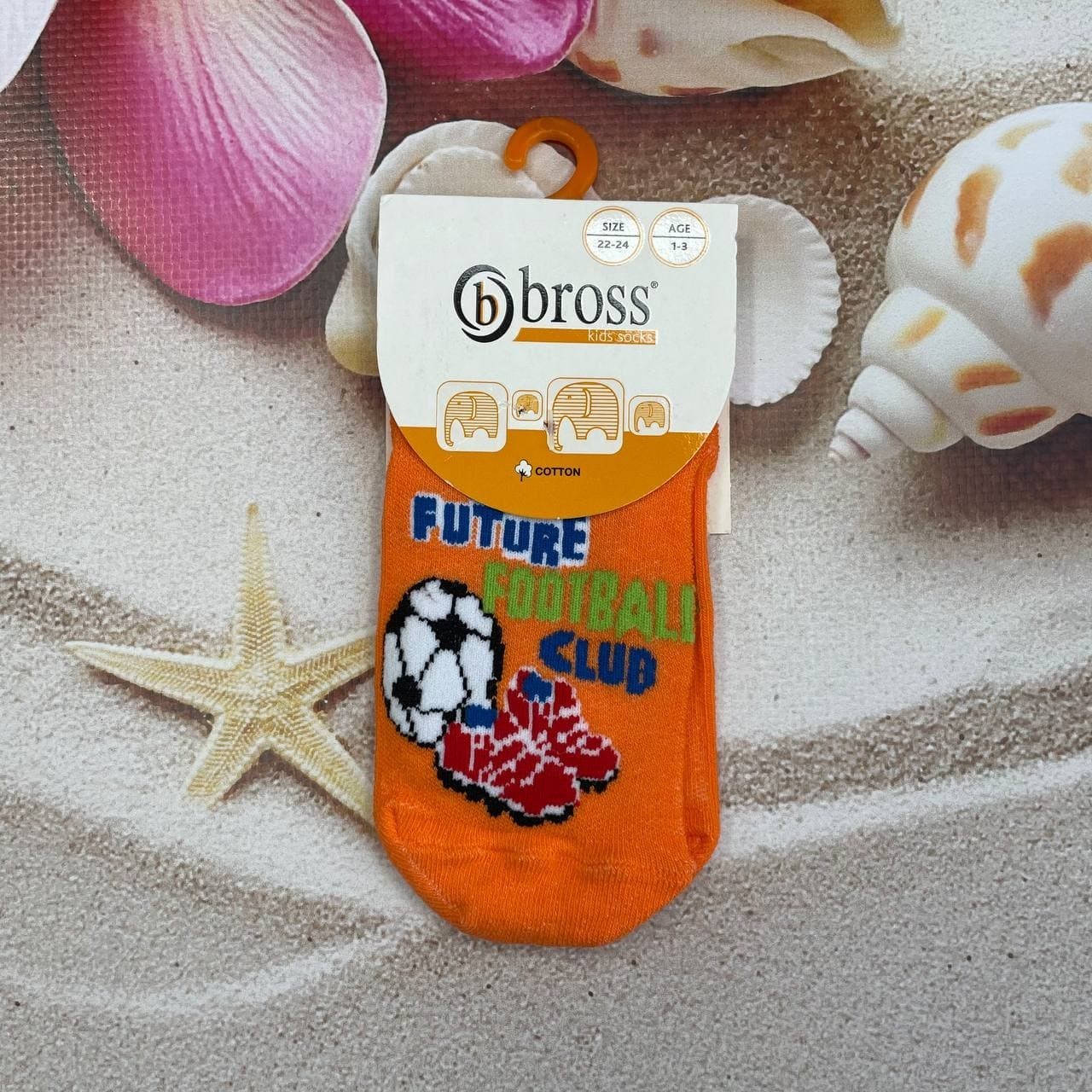 

Носки детские Bross 10-14р Оранжевые с разноцветным