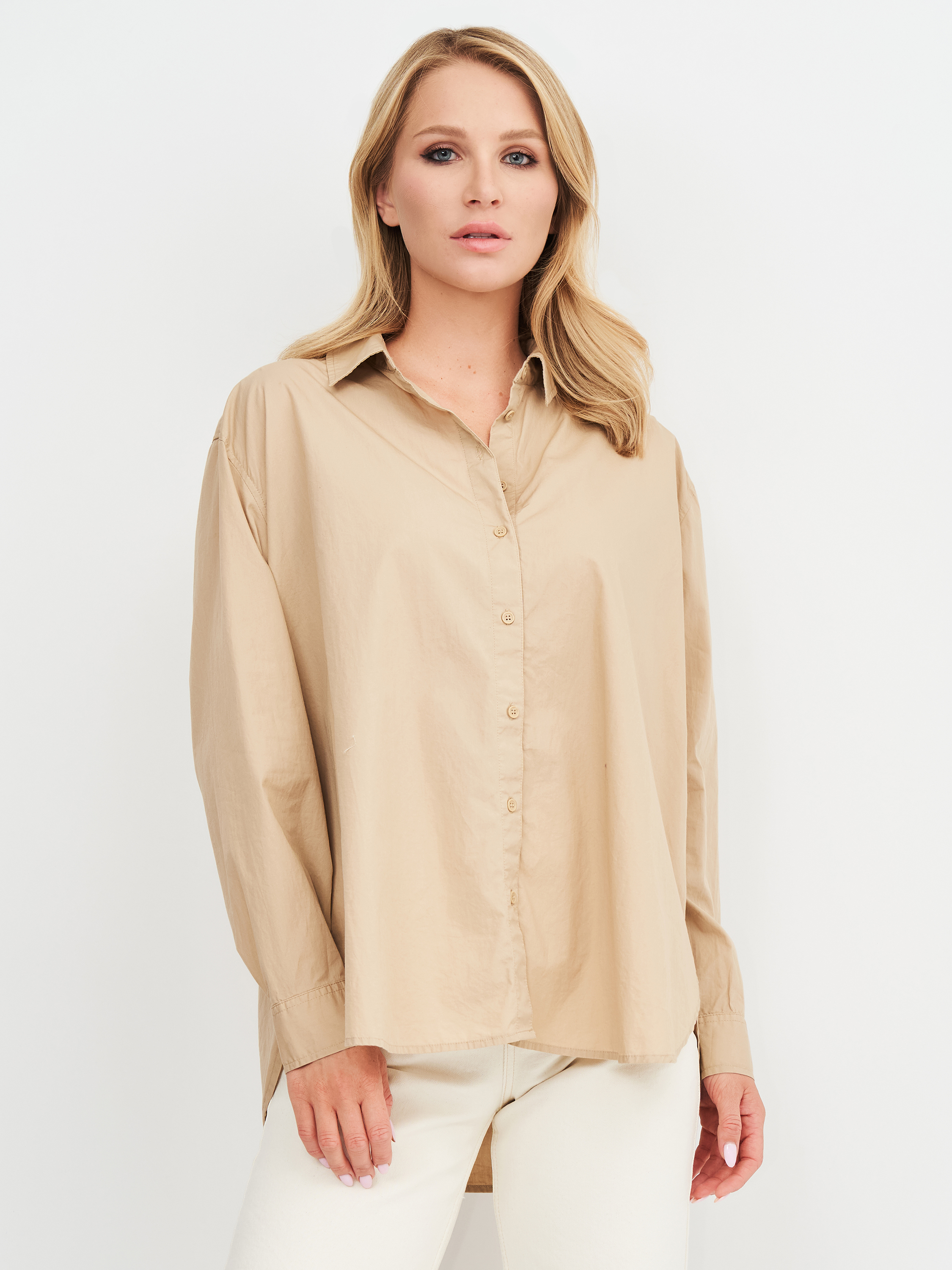 

Рубашка H&M 1704-123265 S Бежевая