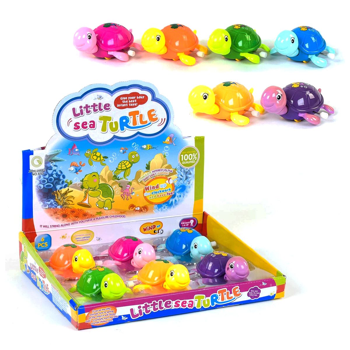

Заводная игрушка Черепашки 6 шт MiC (653) (165944)