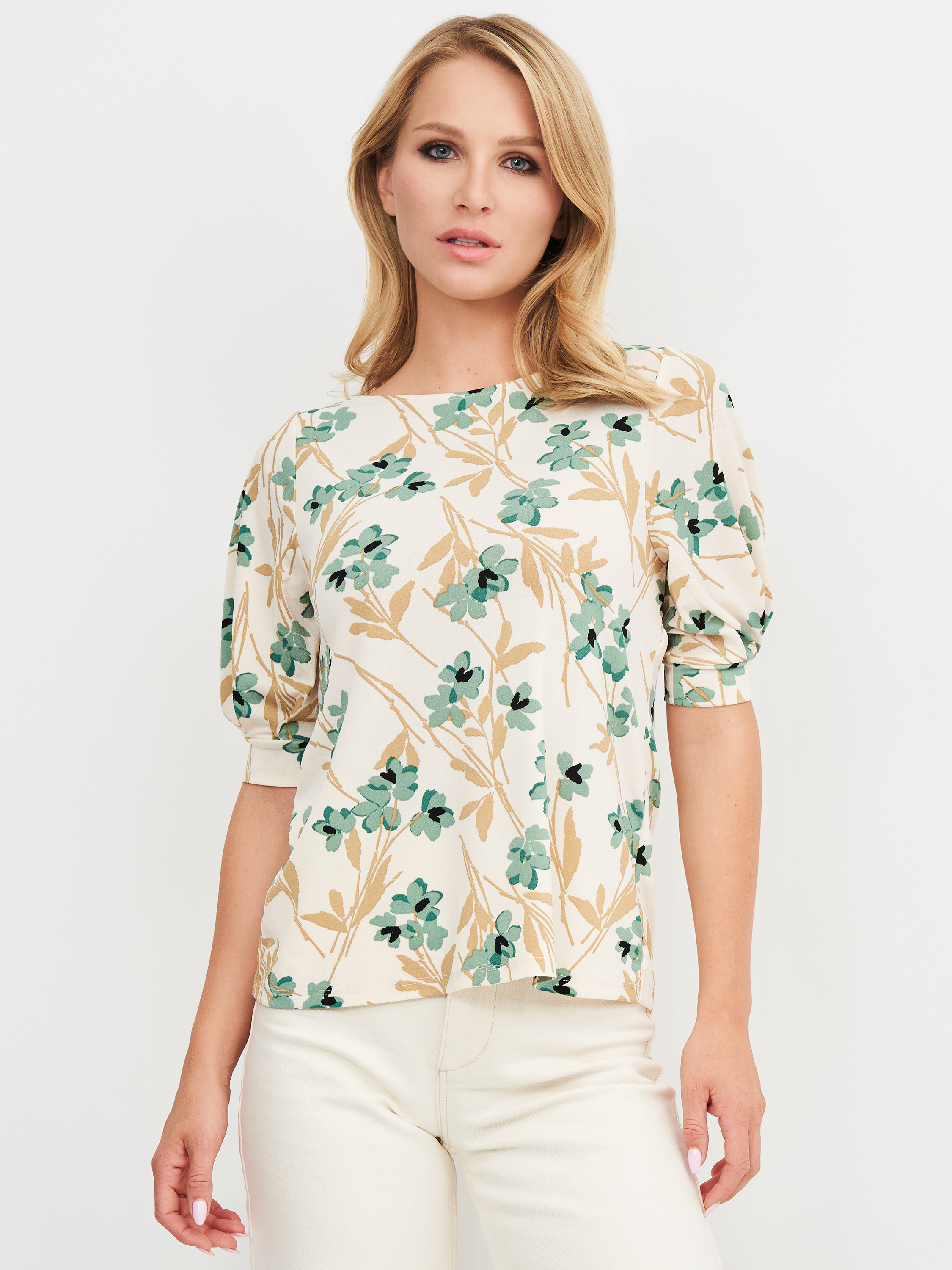 

Блузка H&M 1106-6640741 S Светло-бежевая