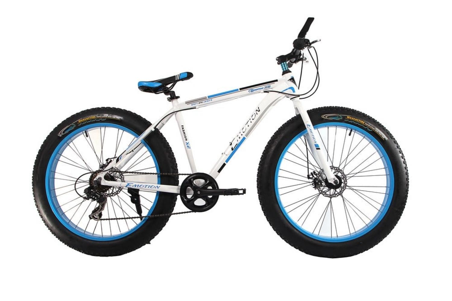 

Велосипед E-motion Fatbike 26"х4.0 бело-синий