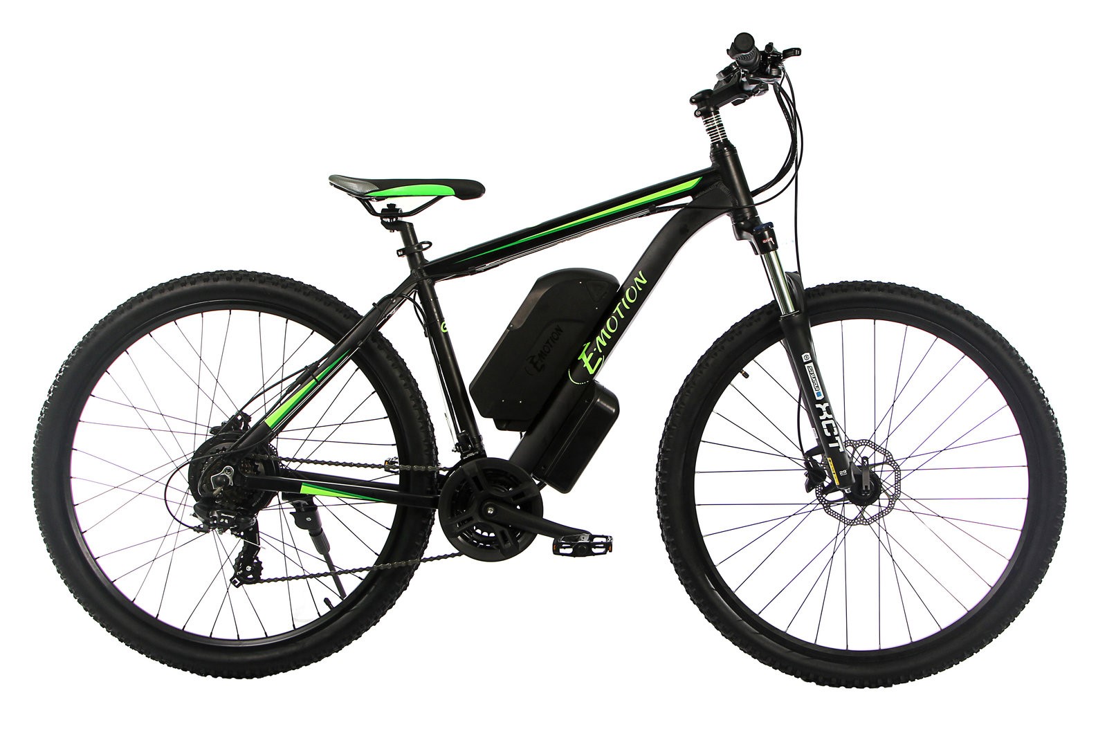 

Электровелосипед E-motion MTB 27,5" GT 48V 15Ah 500W / рама 19" чёрно-зелёный