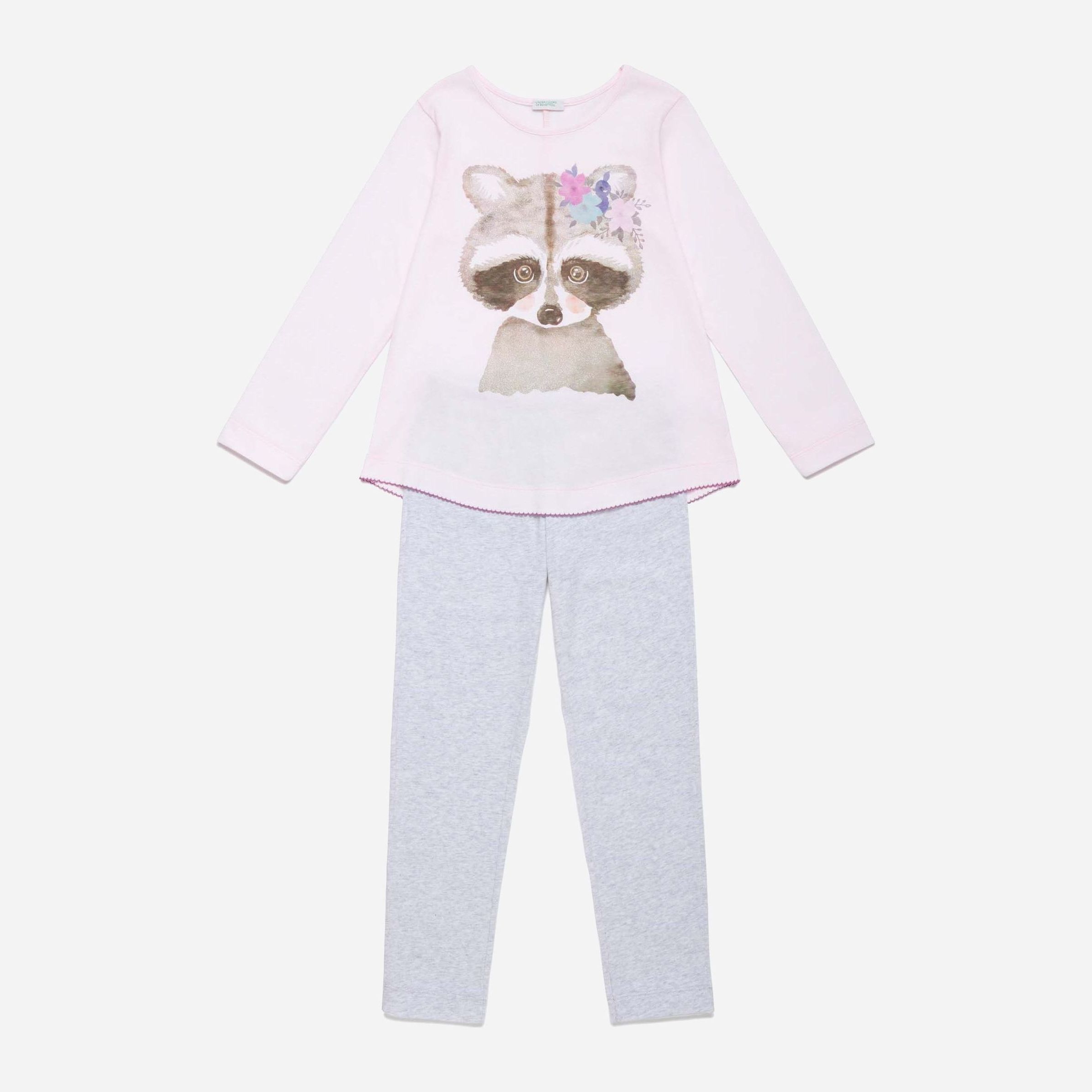 

Пижама (футболка с длинными рукавами + штаны) United Colors of Benetton 3VR50P23X-00H 140 см (8032845000572)