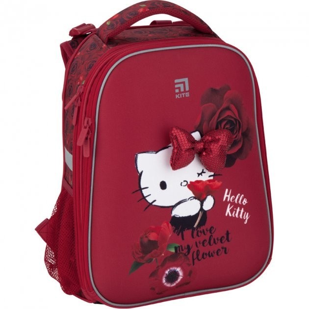 

Рюкзак школьный каркасный Kite Education Hello Kitty 38х29х16 см 16 л Бордовый (HK20-531M)