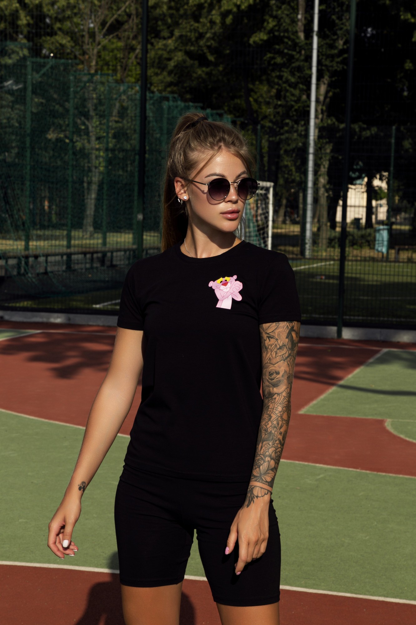 

Женская Футболка хлопковая трикотажная с принтом Pink panther Розовая пантера черная, Женская Футболка хлопковая трикотажная с принтом Pink panther Розовая пантера черная S