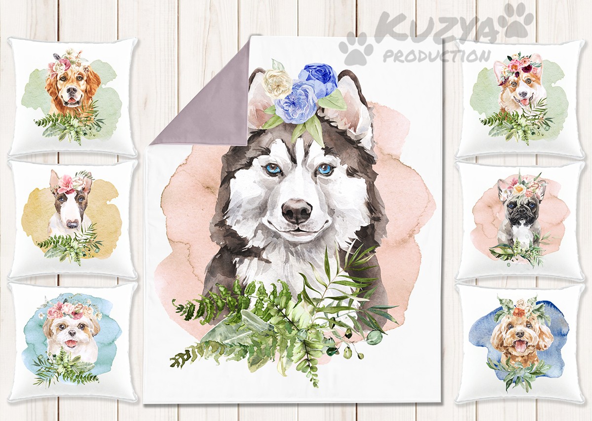 

Набор сатиновых панелей Собачки № 3 Kuzya Production