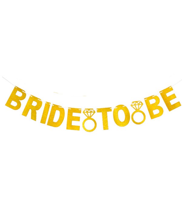 

Золотая гирлянда для девичника "Bride to be" 130 см. (B340)